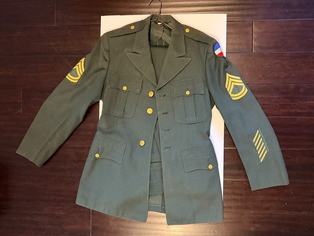 US Army Service Uniform Full Suit Enlisted Wool 1957 Vietnam Era Military